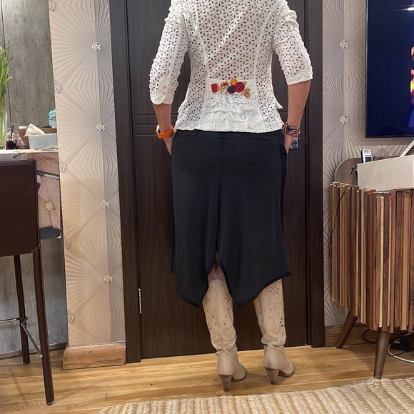 Roberta Scarpa wool tuxedo skirt 12 - Picture 7 of 15